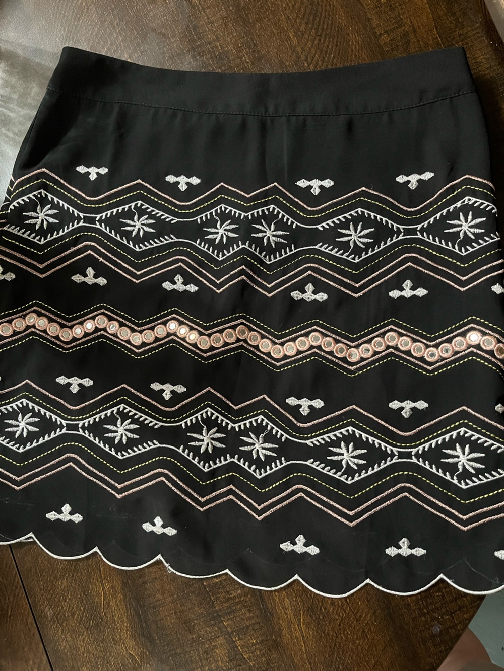 knee length skirt with pretty designs